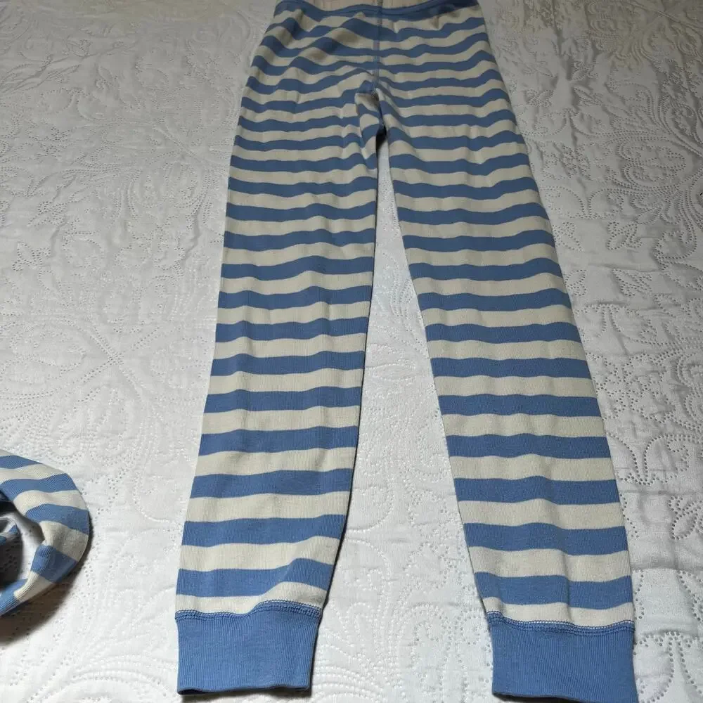 Hanna Andersson Striped Organic Cotton PJ Set Size 8